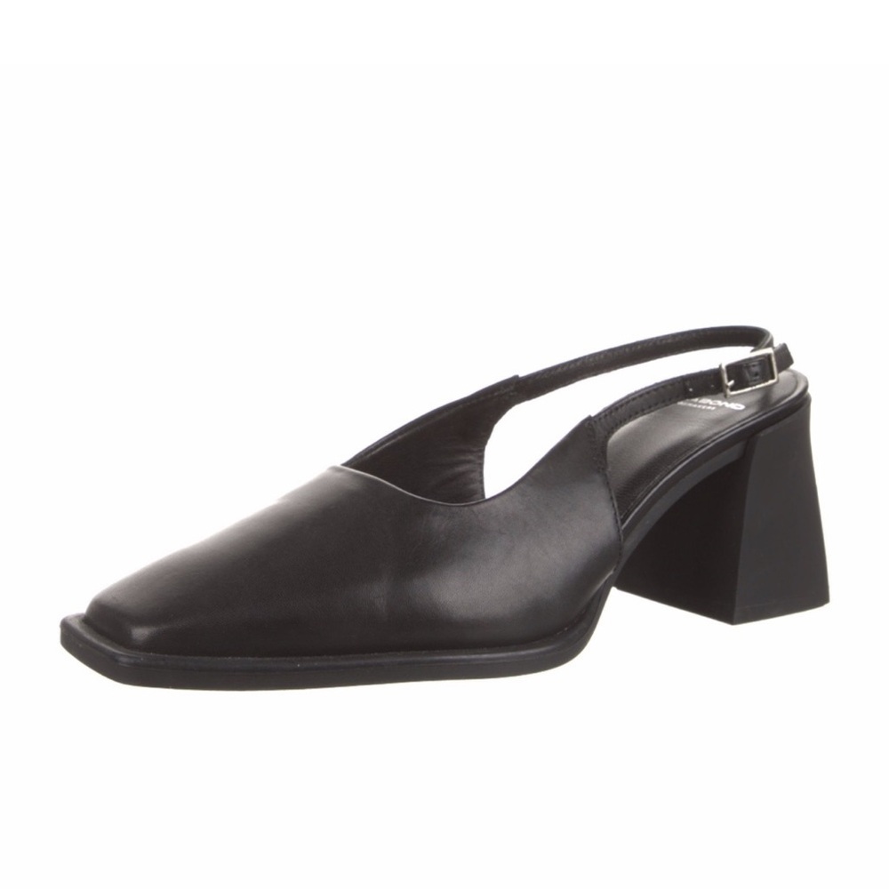 Vagabond Black Slingback Block Heel Shoes